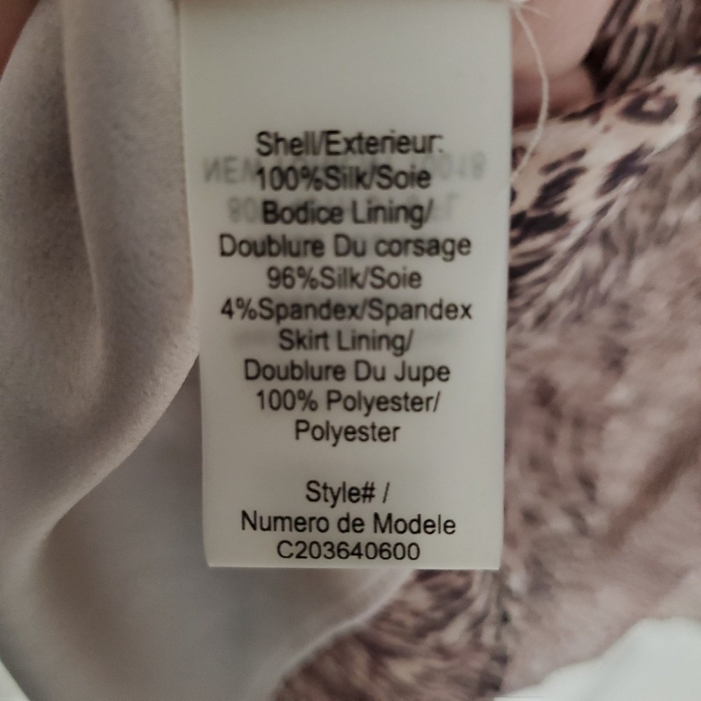 Alice + Olivia Kimber Silk Sheer Animal Print Mini Dress Strappy Open Back Sm - Picture 10 of 10